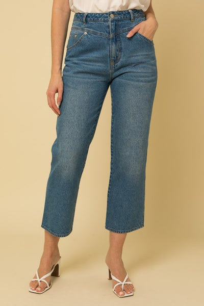 Double Yoke Straight Denim Pants