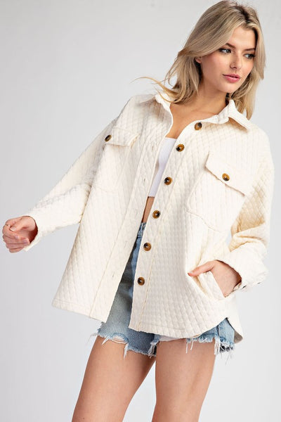 Textured Button Down Jacket