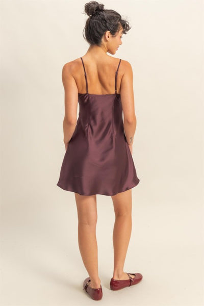 Sweetheart Satin Mini Dress