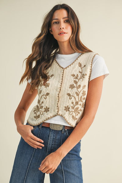 Blanket Stitch Crochet Vest