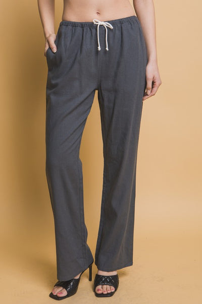 Tie Waist Linen Pants