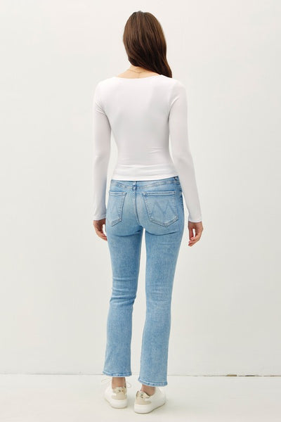 Basic Square Neck Long Sleeve Top (Three Colours)