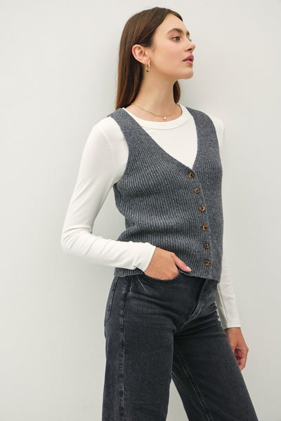 Ribbed Sweater Vest