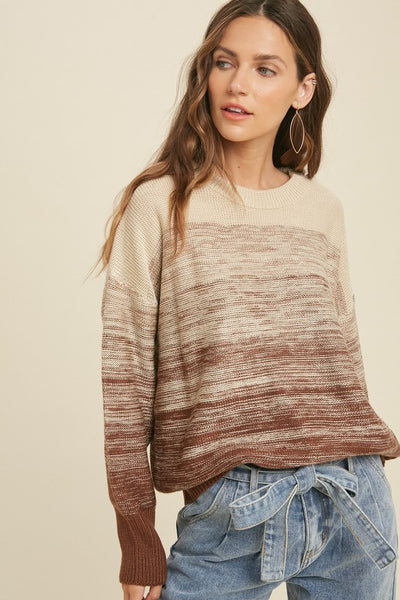 Ombre Striped Sweater