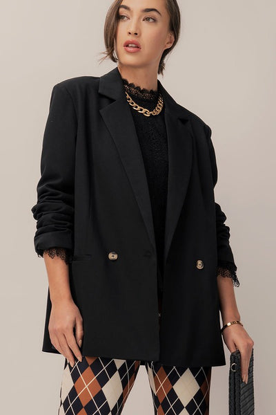 Single Button Long Line Blazer
