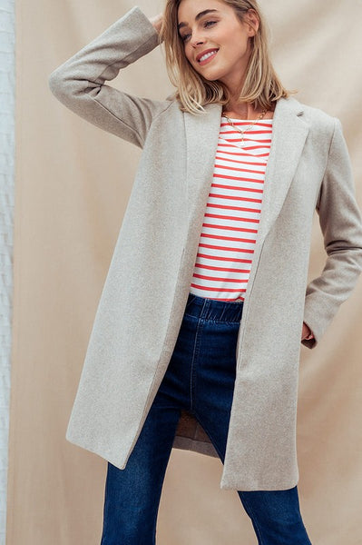 Basic Knit Coat Jacket