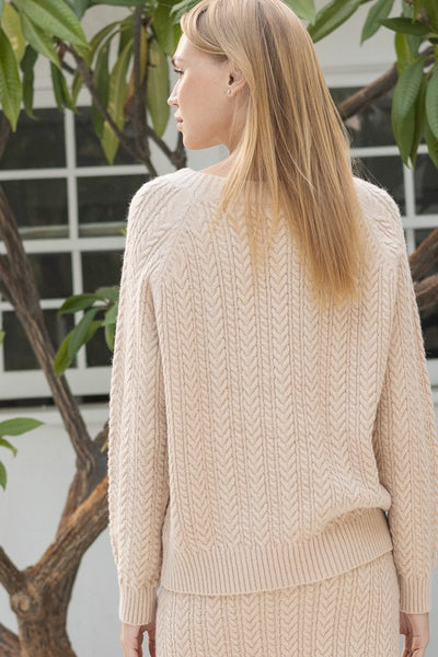 Cable Knit Sweater and Skirt Set