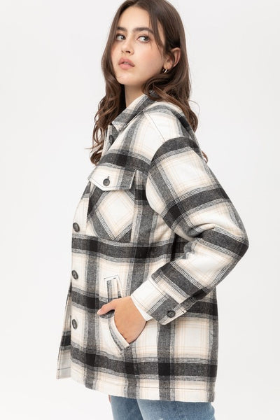 Plaid Pattern Fleece Jacket